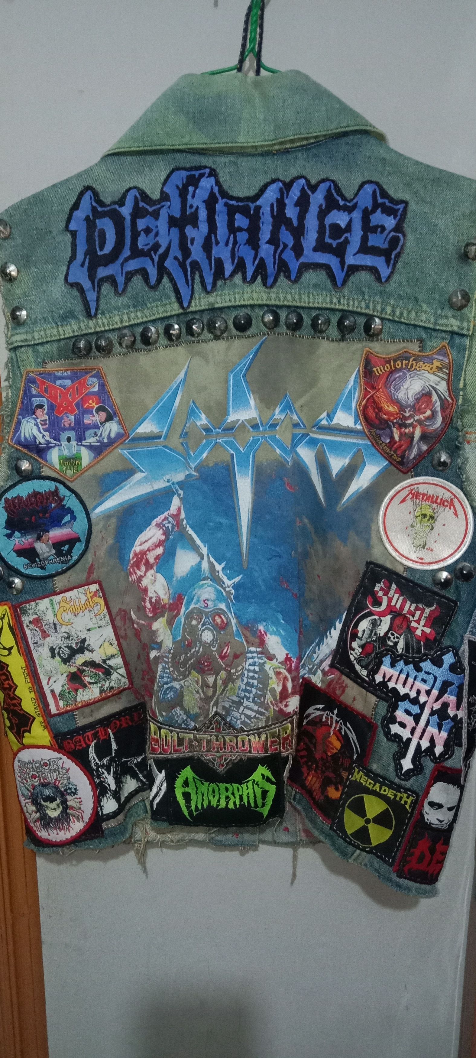Levi's Vintage Metal Battle Vest–Custom Thrash & Death Metal Jacket Size US M / EU 48-50 / 2 - 5 Thumbnail