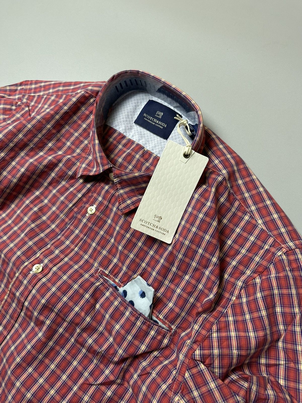 Scotch & Soda Red Check Scotch&Soda Button Shirt Large Size US L / EU 52-54 / 3 - 2 Thumbnail