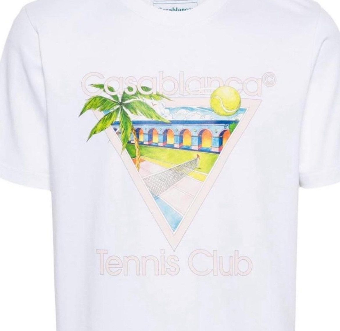 Casablanca White cotton Casablanca Tennis Club T-shirt Size XS / US 0-2 / IT 36-38 - 1 Preview