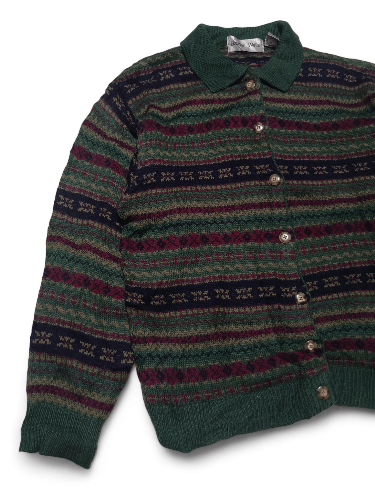 Other Vintage 80s BAXTER & WELLS Ethnic Motifs Knit Sweater Size US M / EU 48-50 / 2 - 4 Thumbnail