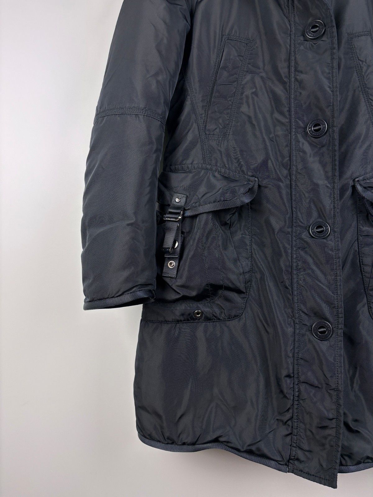 Peuterey Womens Peuterey Down Hooded Parka Jacket Navy Blue Size 42 Size S / US 4 / IT 40 - 4 Thumbnail