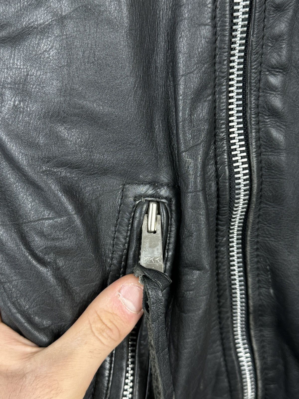 Leather Mens Vintage Leather jacket bombers biker 90s rare y2k Size US S / EU 44-46 / 1 - 11 Thumbnail