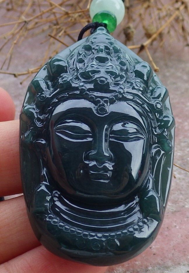Other 106871 VS Certified Jadeite Jade Green Kwan Yin Pendant Size ONE SIZE - 1 Thumbnail