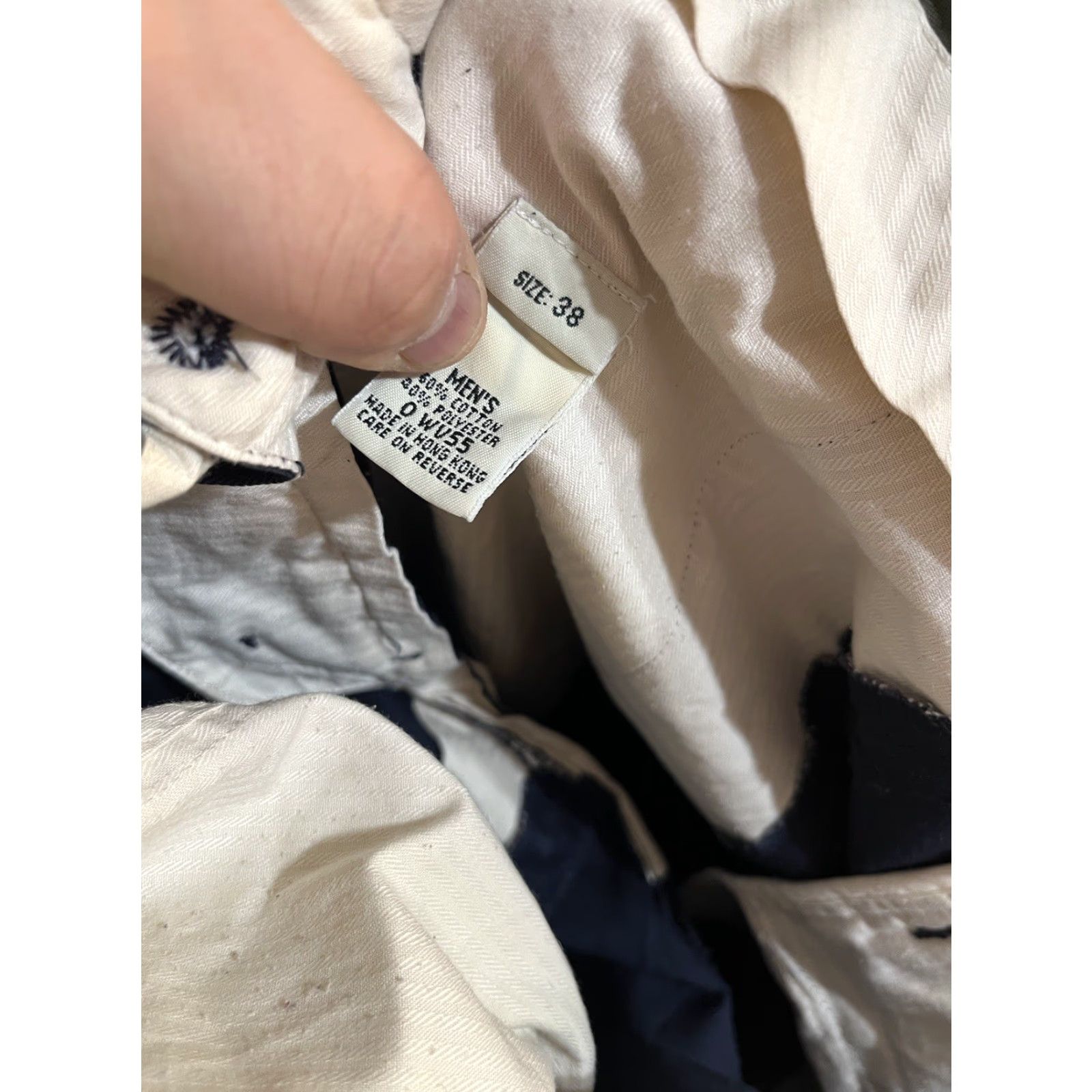 Vintage L.L. Bean Pants Mens 38x32 Classic Flat Front Navy Blue Khakis Style 212330 0WV55 Regular Front Pants Mens Size US 38 / EU 54 - 5 Thumbnail