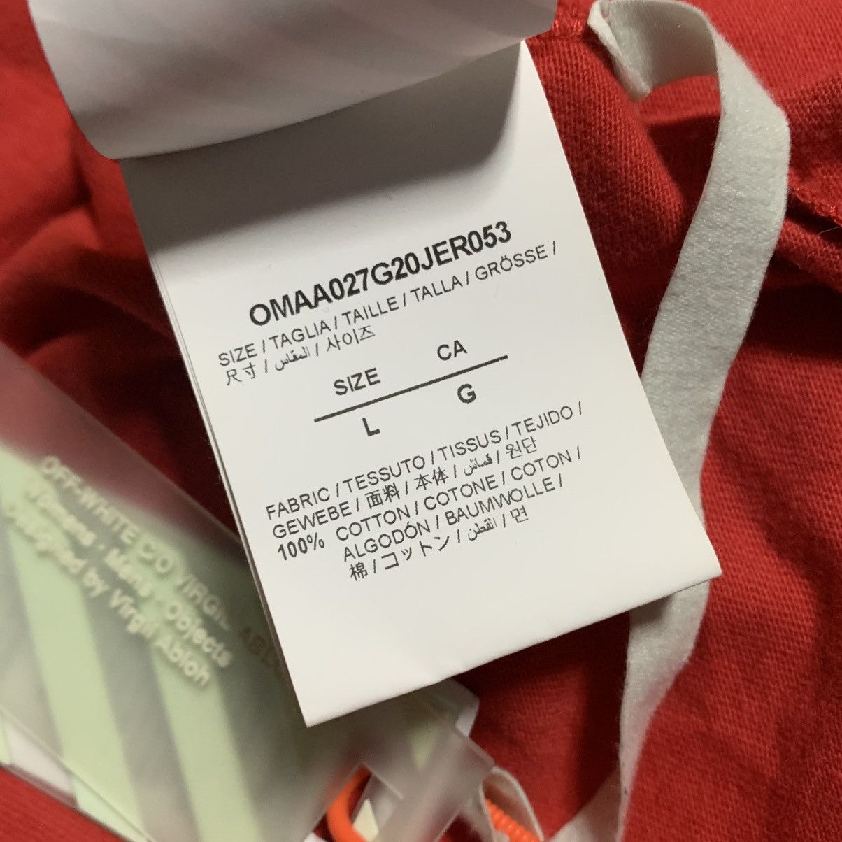 Off-White Off White Large Airport Arrows Red Tee Virgil Abloh Size US L / EU 52-54 / 3 - 11 Thumbnail