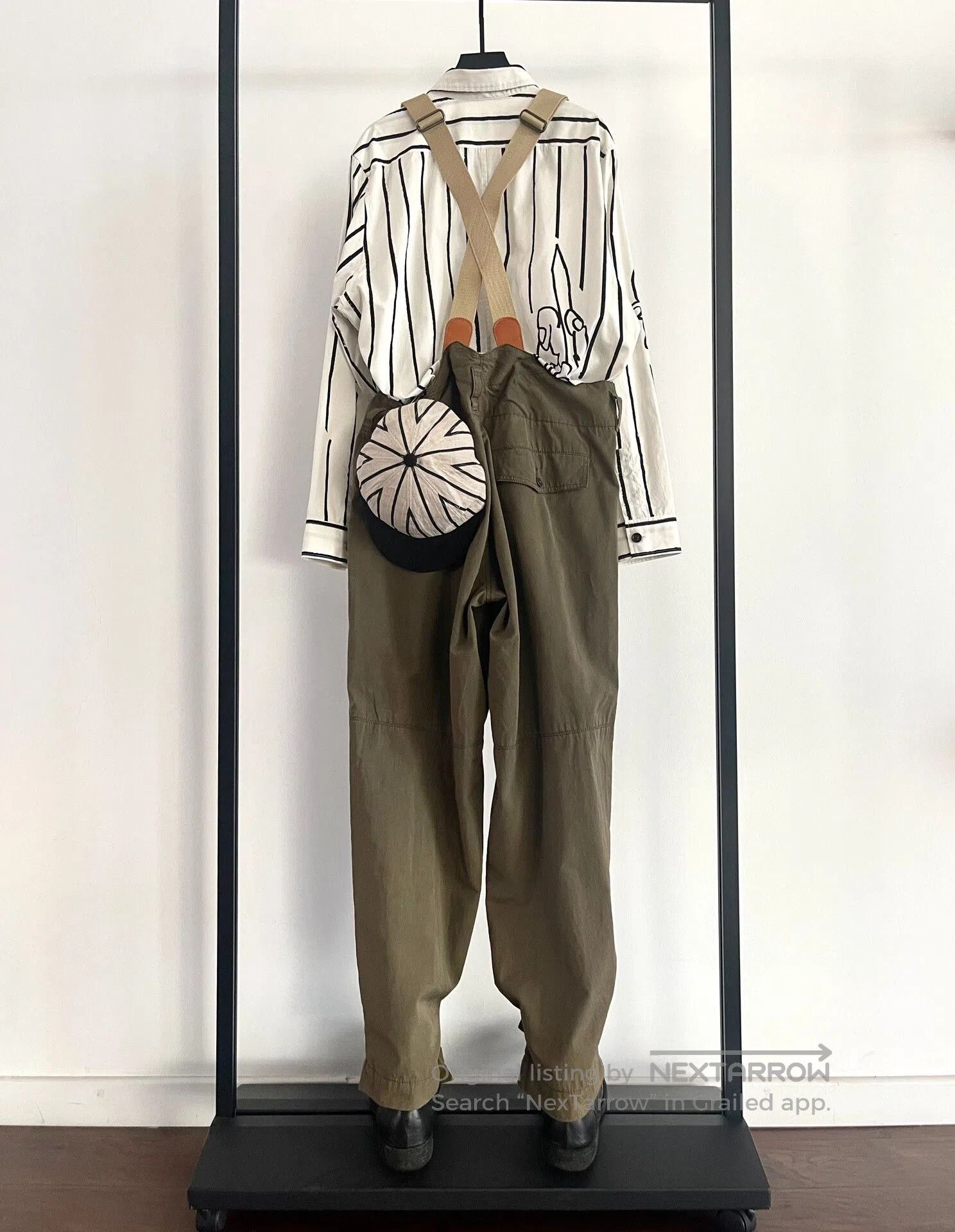 Y's Y's Yamamoto Green Work Pants with Suspenders. Size US 30 / EU 46 - 2 Thumbnail