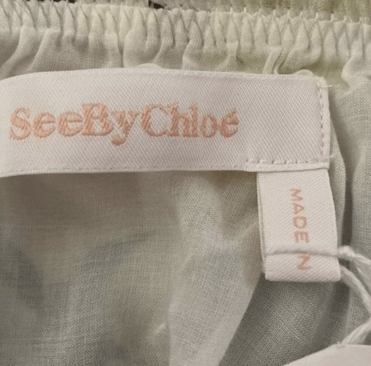 See by Chloe SEE BY CHLOÉ Lace Trimmed Flora Voile Midi Skirt NWT Size 26" / US 2 / IT 38 - 4 Thumbnail