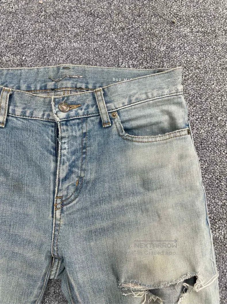 Saint Laurent Paris Saint Laurent Paris Destroyed blue jeans Size US 28 / EU 44 - 2 Thumbnail