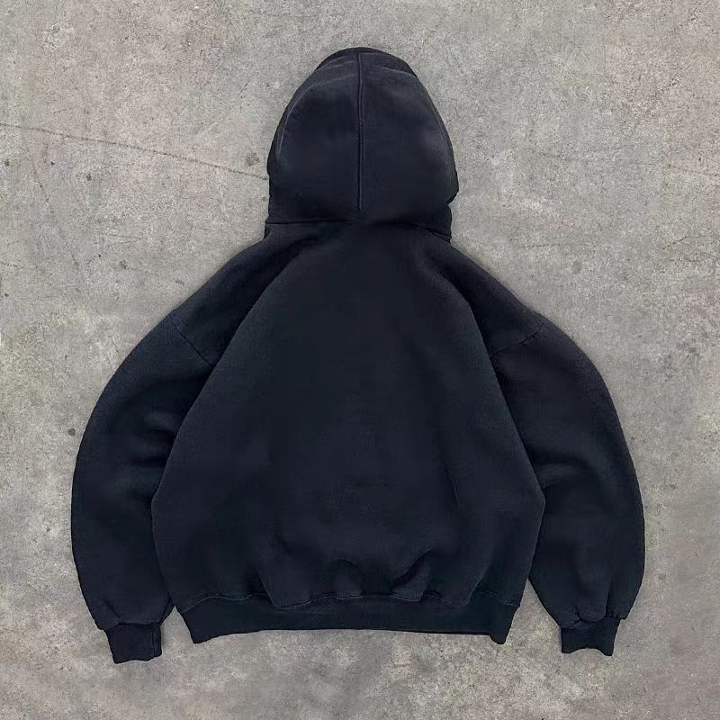 Japanese Brand × Vintage Washed retro tiger print all-match oversized hoodie Size US L / EU 52-54 / 3 - 2 Thumbnail