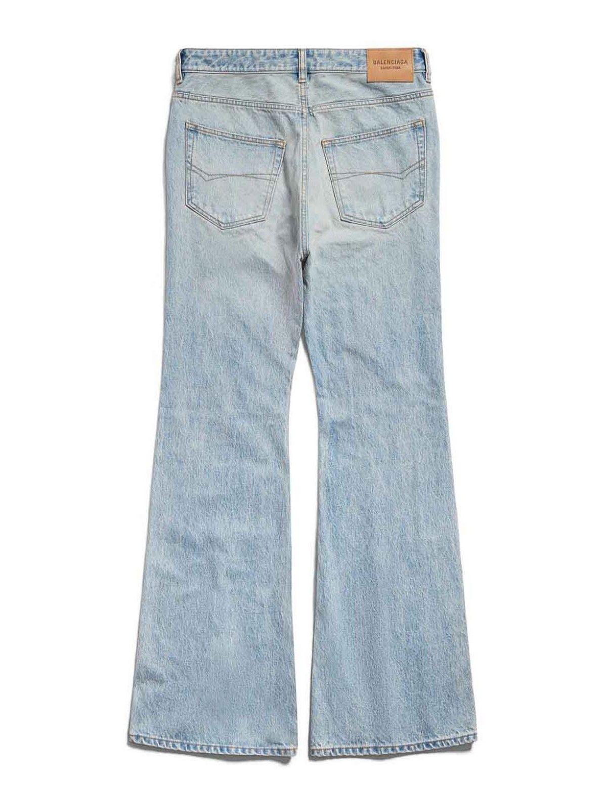Balenciaga o1srvl11e0925 Flared Pants in Blue Size US 26 / EU 42 - 2 Thumbnail