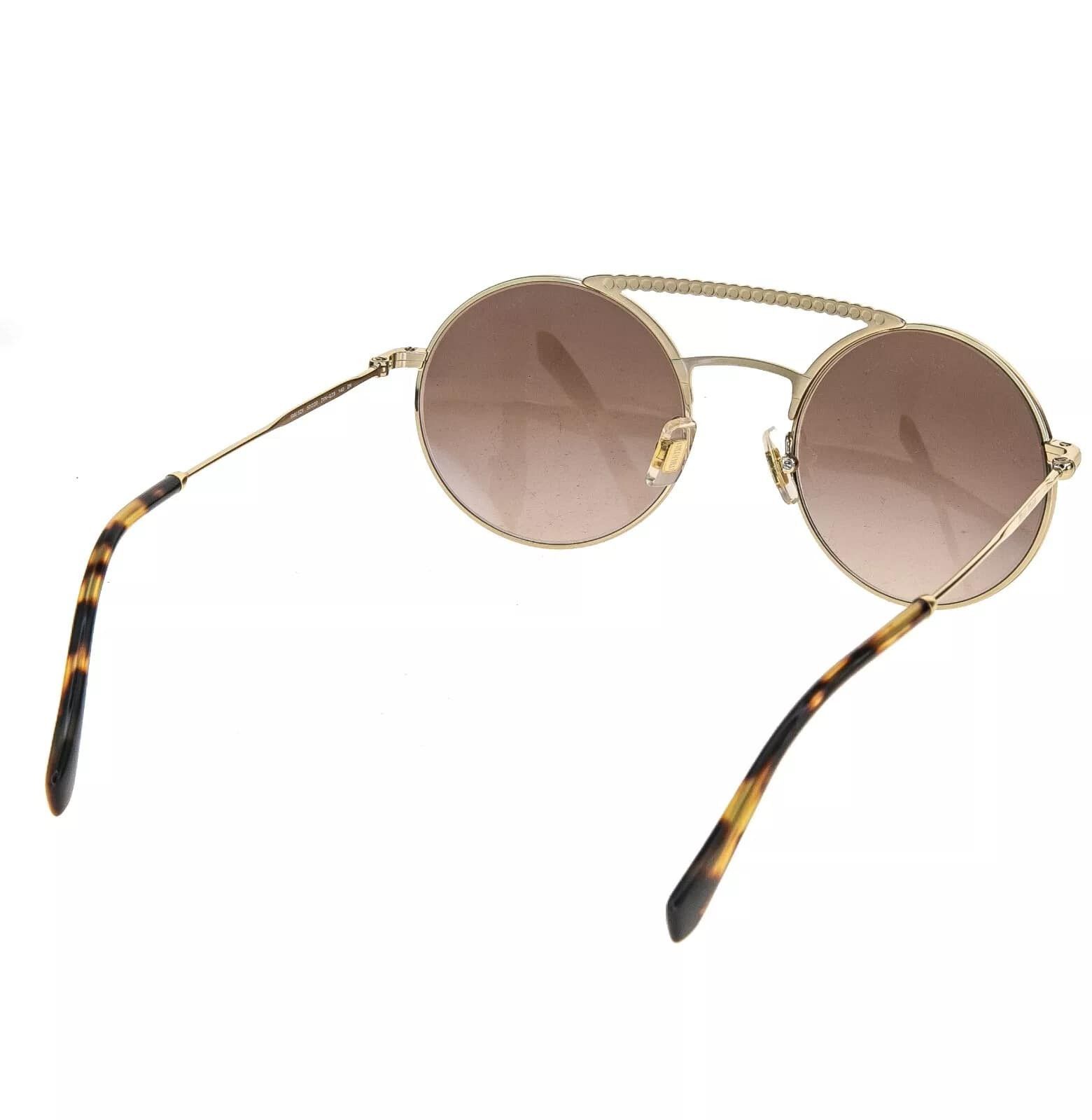 Miu Miu MIU MIU SOCIETE MU52VS CRYSTAL Bar Brown Gold Round 52V Size ONE SIZE - 7 Thumbnail
