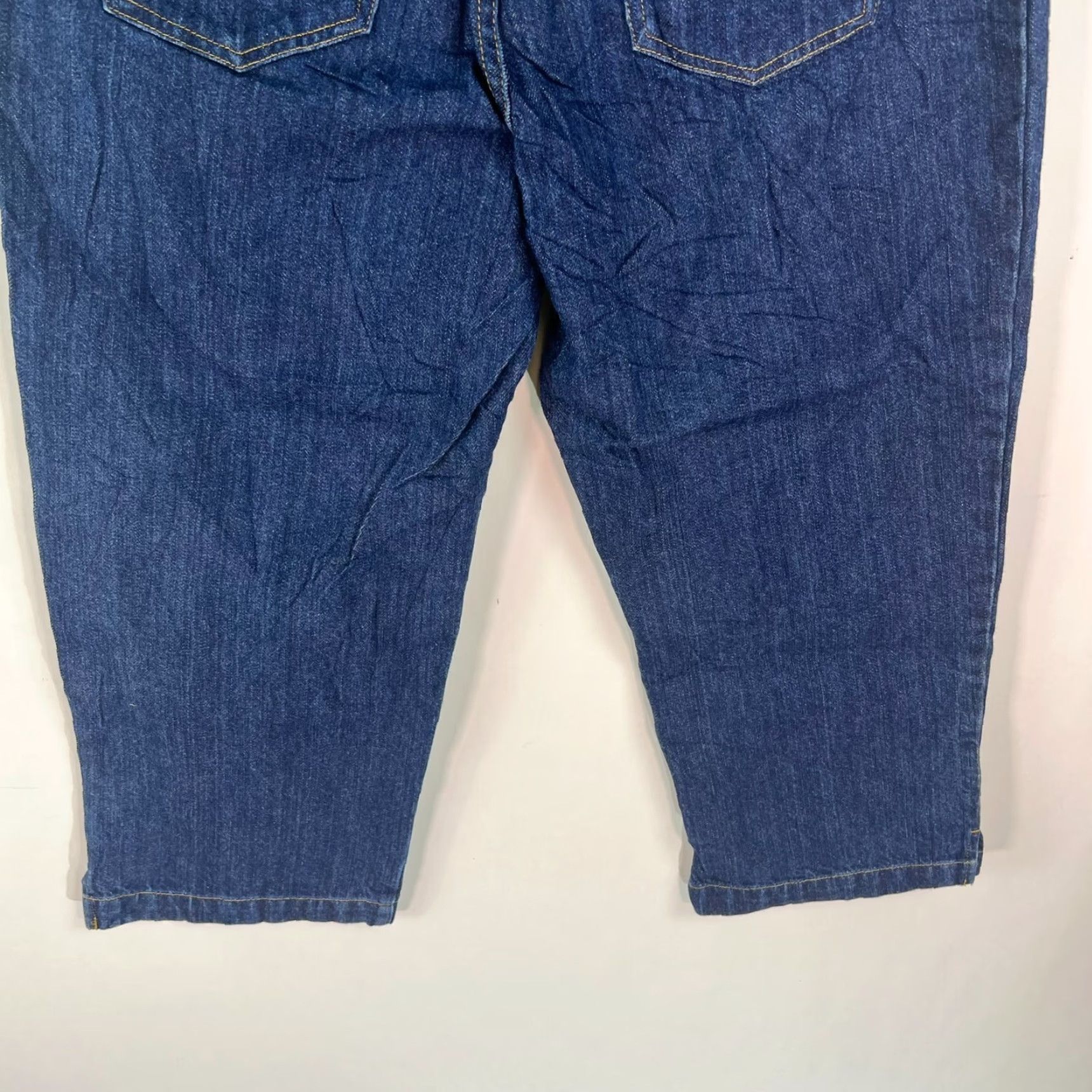 Ralph Lauren VINTAGE Lauren Ralph Lauren Jeans Capri Women 8 30x21 Dark Wash 100% Cotton Logo Belt Loops Modern Classic Fit Girls/ Womens Size 30" / US 8 / IT 44 - 6 Thumbnail