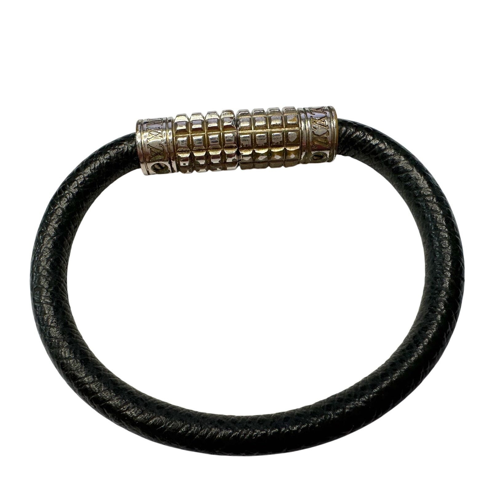 Louis Vuitton Louis Vuitton Black Taiga Leather Digit Bracelet w Box & Bag Size ONE SIZE - 4 Thumbnail