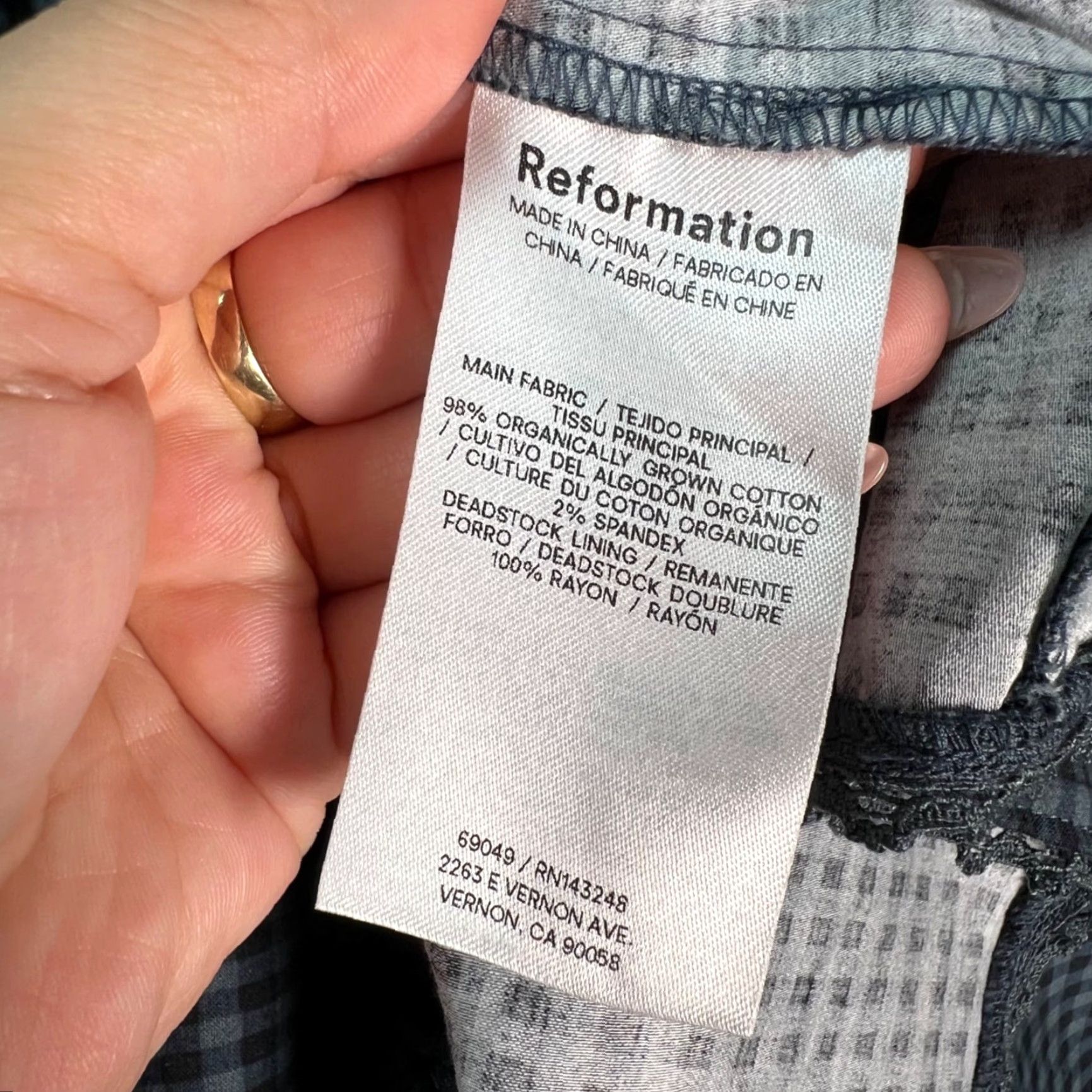 Reformation Reformation Womens Small Green & Black Gingham Mini Dress 3/4 Sleeve Adult Womens Short Dress Summer Spring Casual Party/Cocktail Mens? Size S / US 4 / IT 40 - 4 Thumbnail