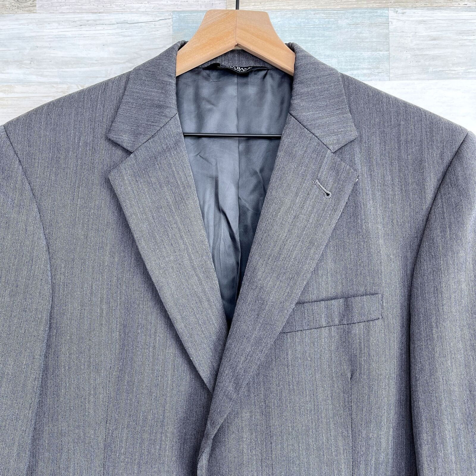 Jos. A. Bank Jos A Bank Signature Suit Gray Herringbone 40S Size 40S - 3 Thumbnail