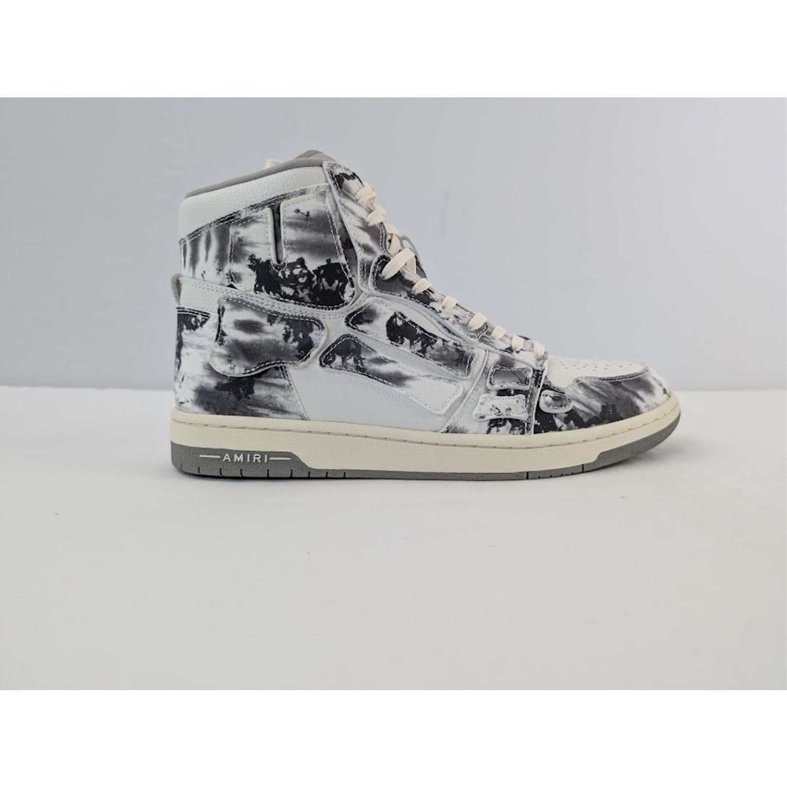 Amiri o1rshd1 Tie Dye Skel Hi Top Sneakers in Grey Size US 12 / EU 45 - 4 Thumbnail
