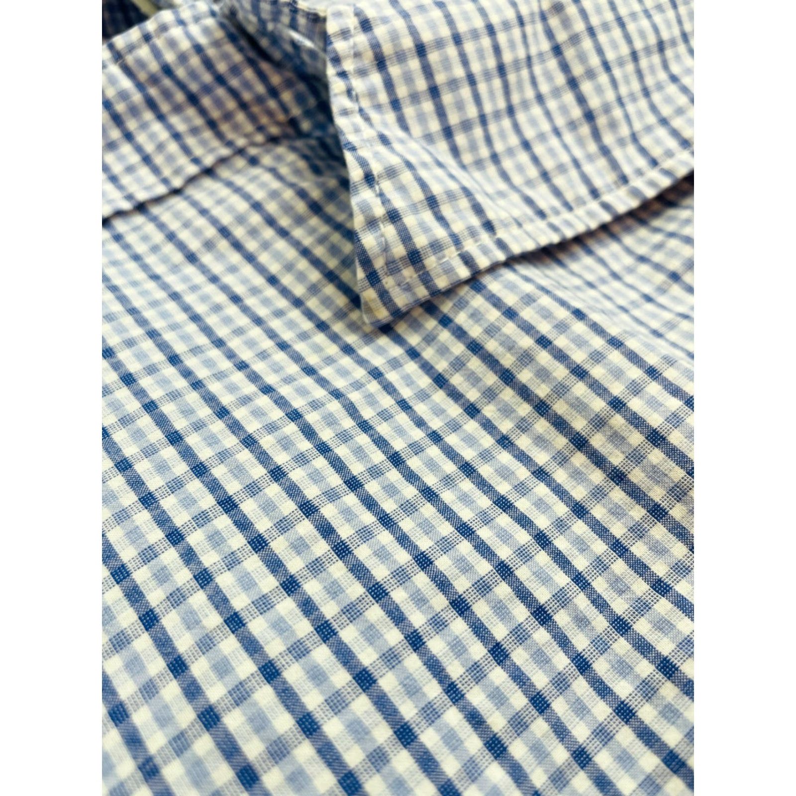 American Eagle Outfitters American Eagle Outfitters Shirt Mens Adult Large Blue Check Button-Up Long Sleeve Cotton Size US L / EU 52-54 / 3 - 3 Thumbnail