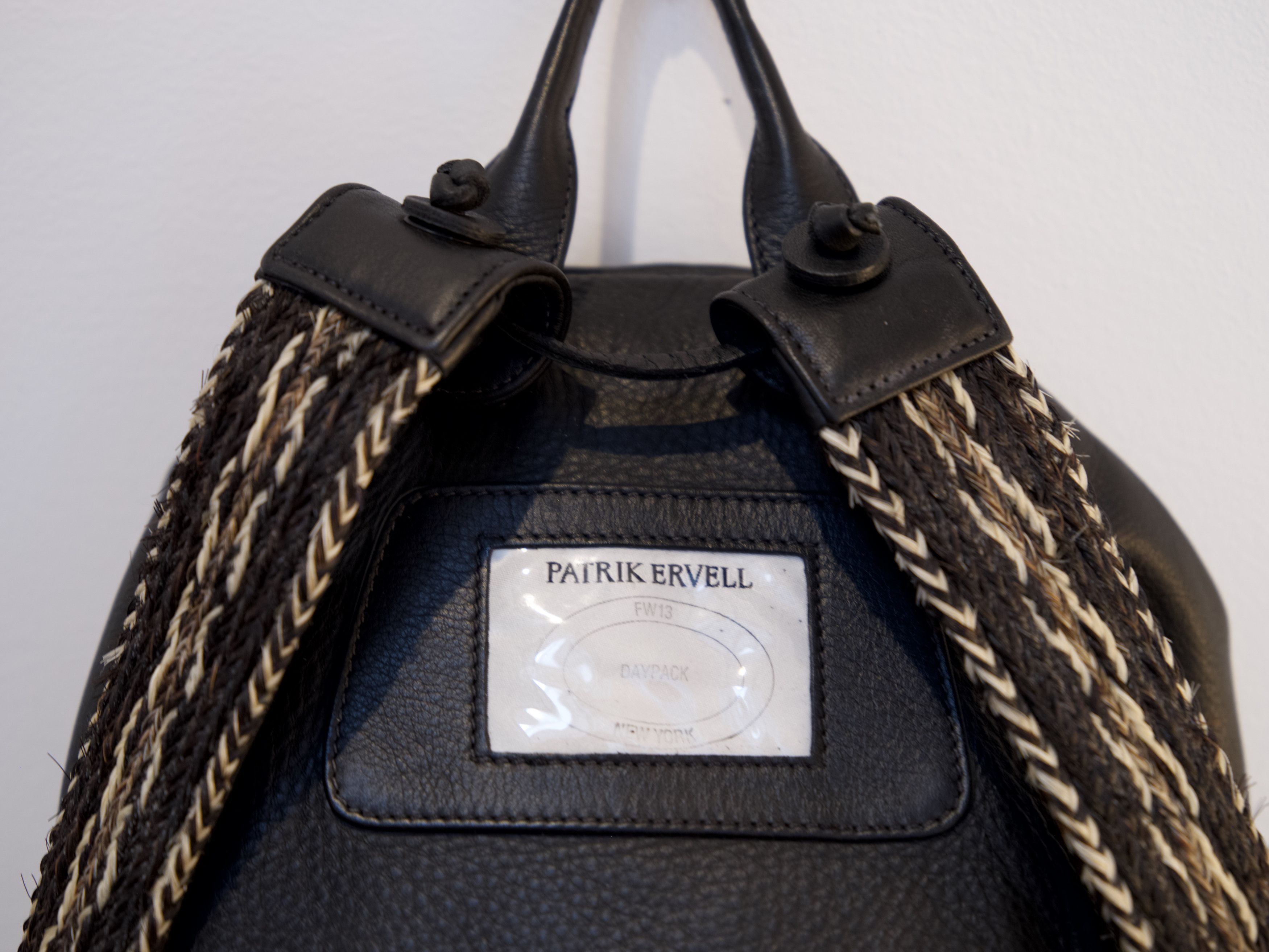 Patrik Ervell Leather Daypack w/ Hand-Braided Horsehair Straps Size ONE SIZE - 4 Thumbnail