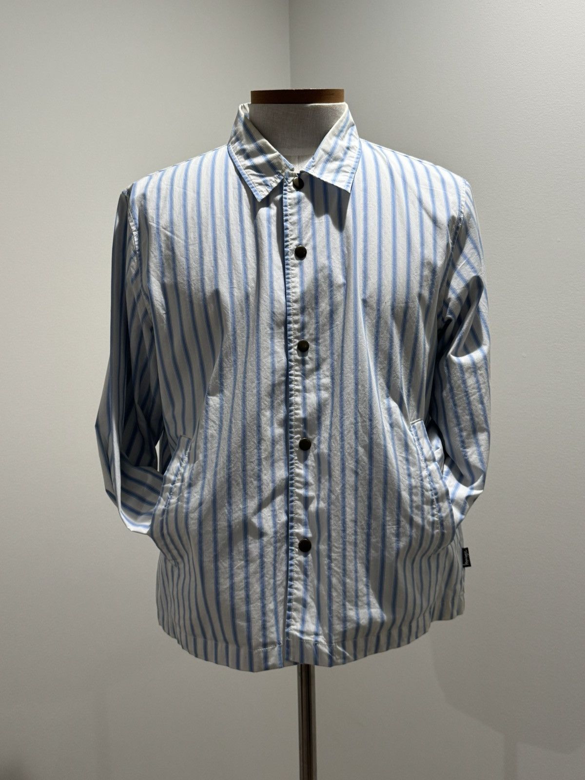 Stussy Stussy Pinstripe Coach Jacket Size US M / EU 48-50 / 2 - 2 Thumbnail