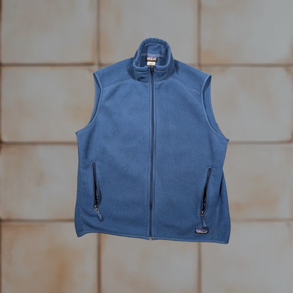 Patagonia Patagonia Vest Mens XL Blue Synchilla Fleece Full Zip Pockets Outdoor Hiking Size US XL / EU 56 / 4 - 1 Thumbnail