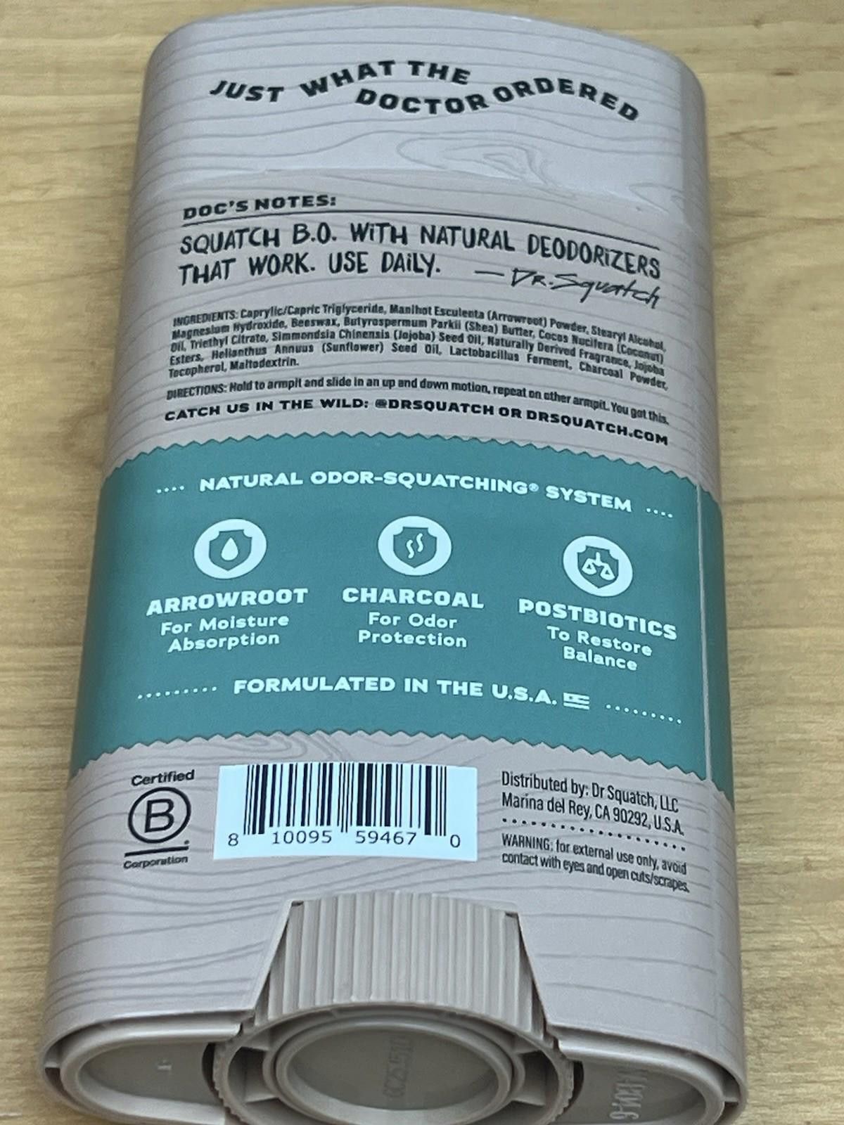 Other DR. SQUATCH Men's Natural Deodorant - Rainforest Rapids Size ONE SIZE - 8 Thumbnail