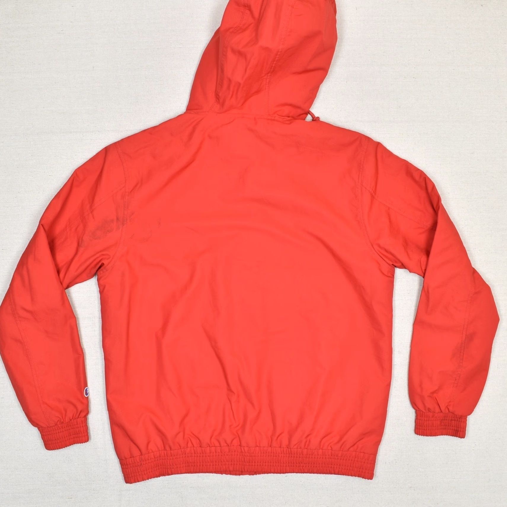 Champion Champion Men's Zip Jacket Wisconsin Badgers Red S Polyester Lined Bomber Jacket, Zip Closure, Solid Red, Men Size US S / EU 44-46 / 1 - 3 Thumbnail
