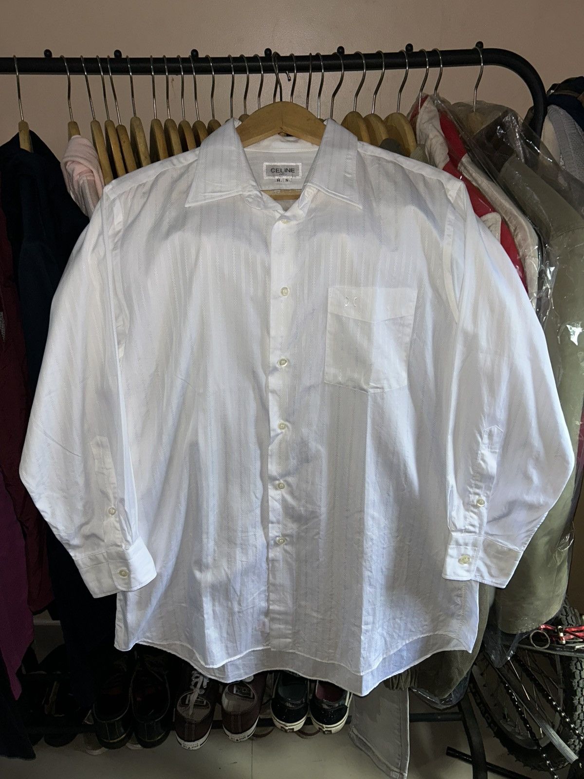 Celine Celine Striped Shirt White Size US S / EU 44-46 / 1 - 2 Thumbnail