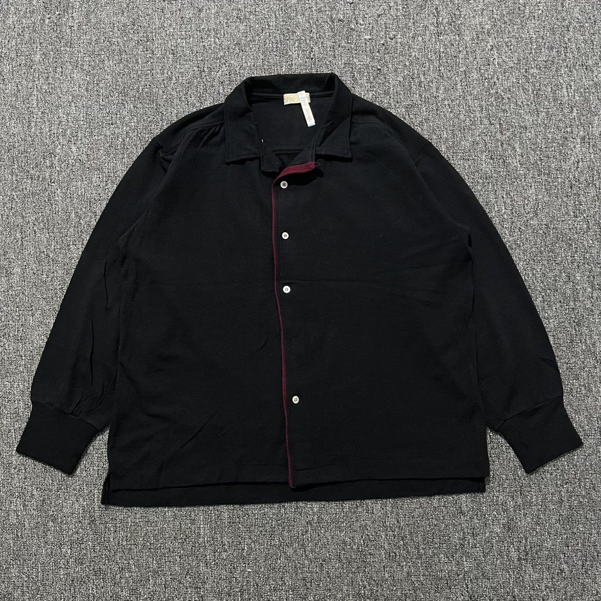 vintage CDGH Knit wool button up black