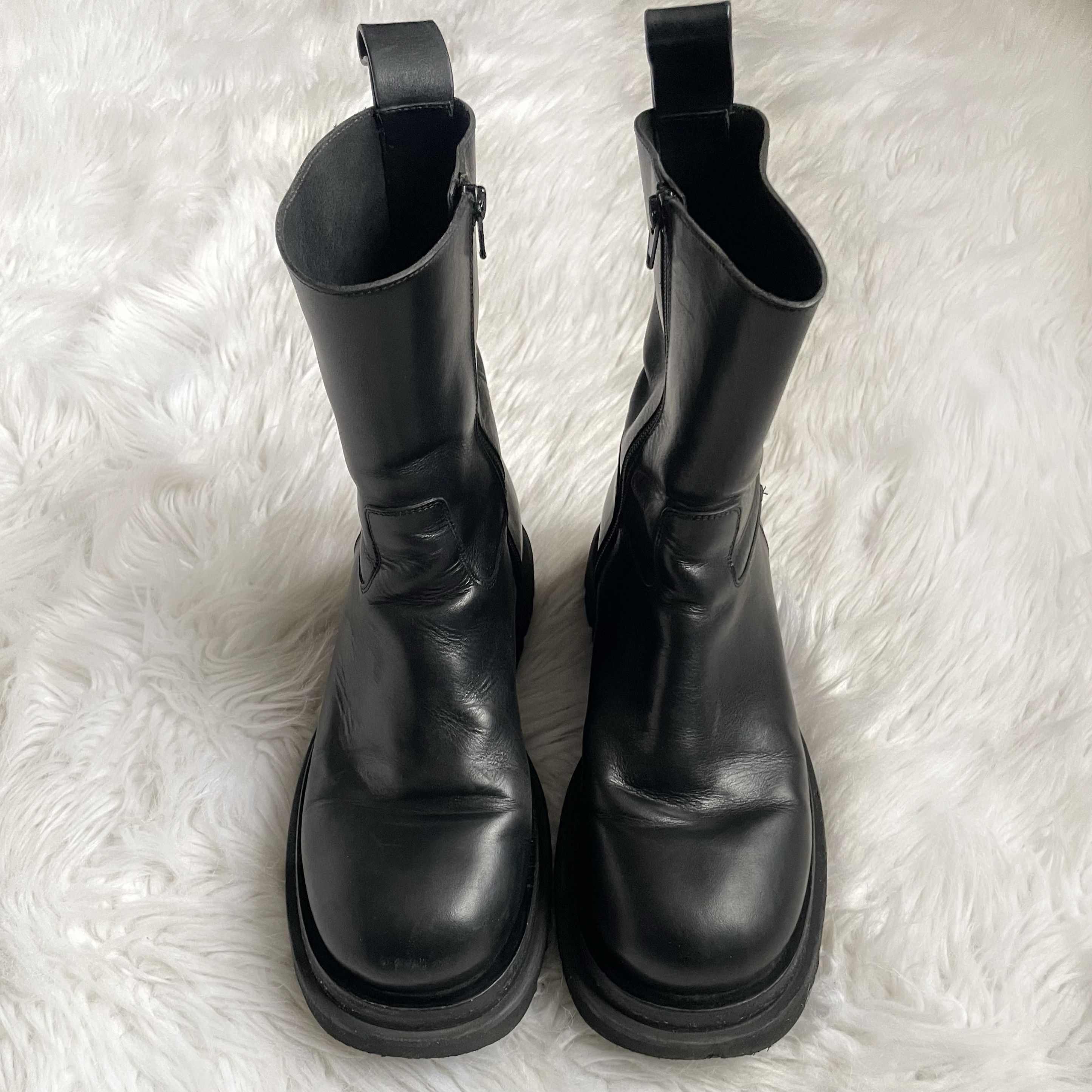 Bottega Veneta Bottega Veneta Black Lug Boots Zip Up Size 40.5 Size US 7.5 / EU 40-41 - 5 Thumbnail