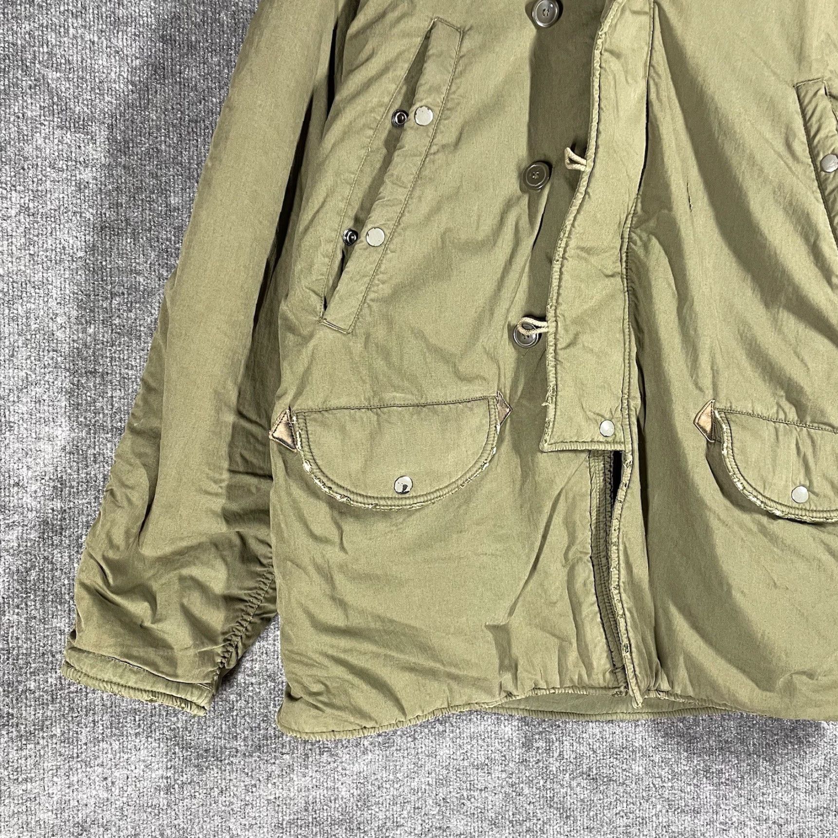 Abercrombie & Fitch VINTAGE Abercrombie & Fitch Parka Jacket Men's L Green Army Military Sherpa Lined Fur Hood Size US L / EU 52-54 / 3 - 3 Thumbnail