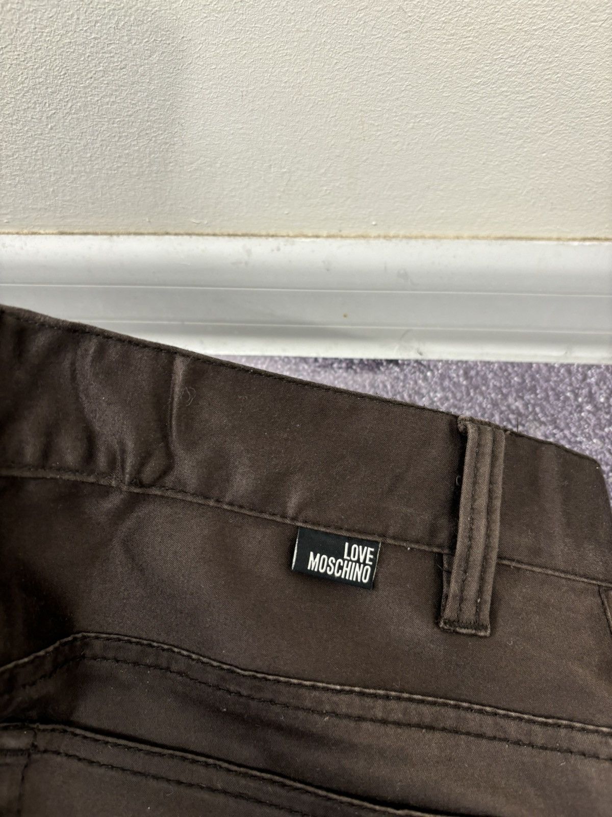 Love Moschino Love Moschino Women’s Straight Fit Brown Luxury Pants Size 34" / US 12 / IT 48 - 17 Thumbnail