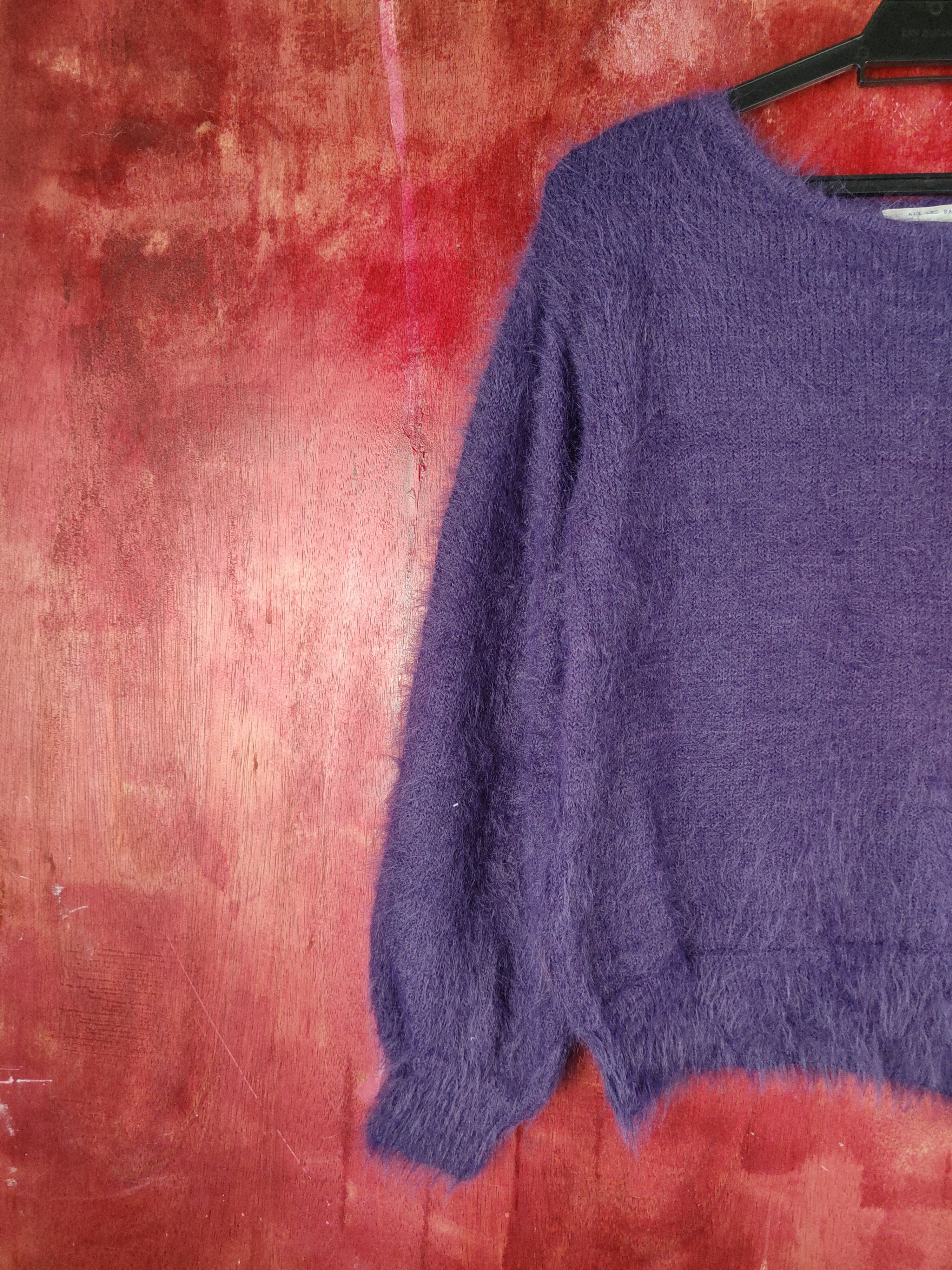 Japanese Brand × Vintage Vintage Aix Les Bains Purple Fur Mohair Knitwear Size M / US 6-8 / IT 42-44 - 3 Thumbnail