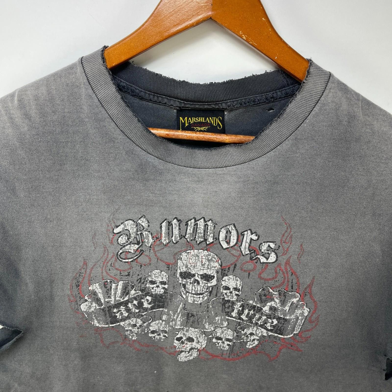 Vintage Vintage 90s Sun Faded Skull Choppers Flames Shirt XL Size US XL / EU 56 / 4 - 3 Thumbnail