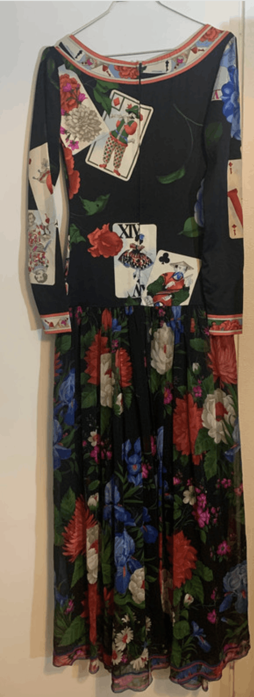 Leonard Paris Long silk dress by Leonard with long sleeves Size S / US 4 / IT 40 - 9 Thumbnail
