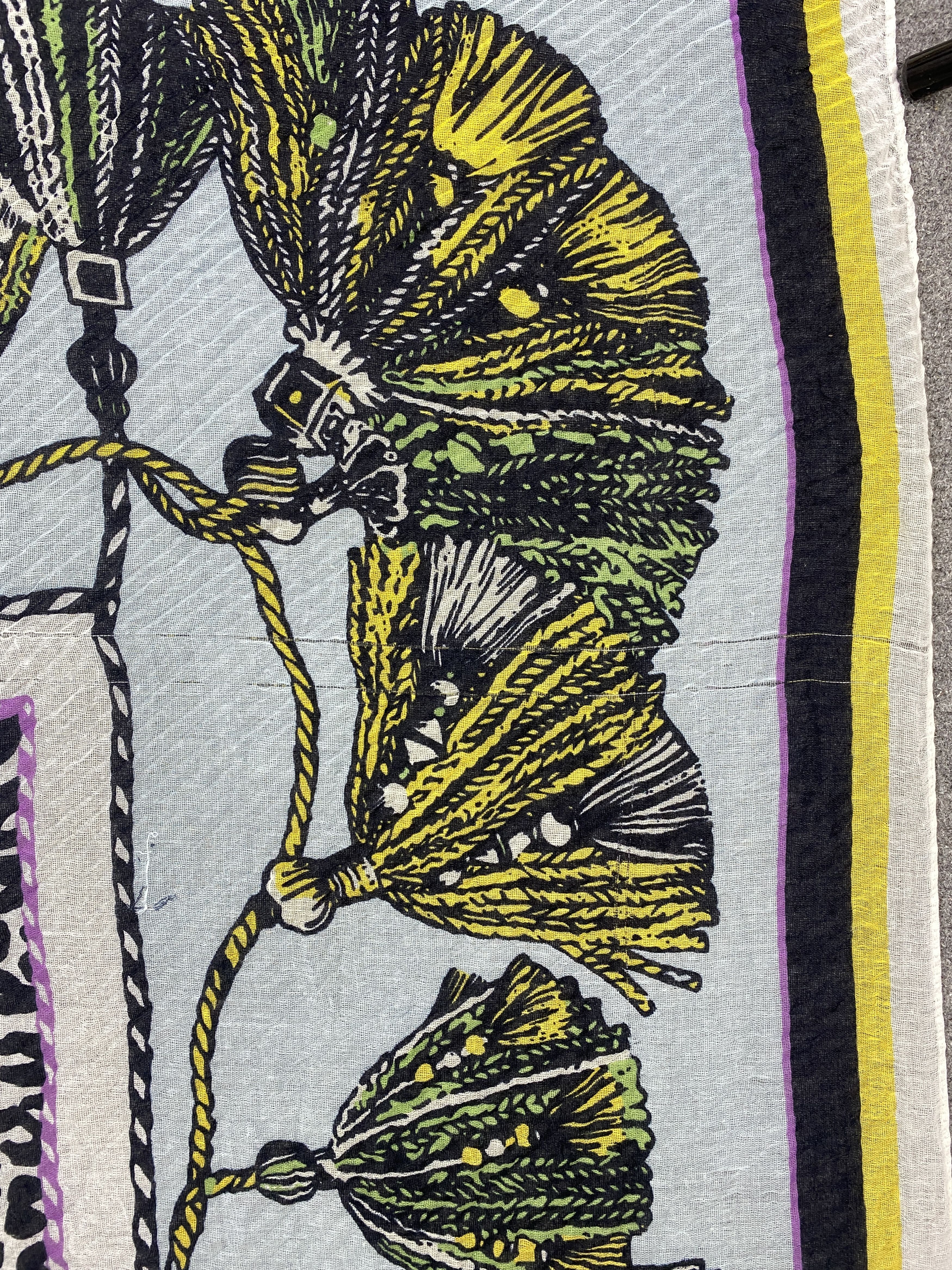 Vintage Vintage 80s Silk Scarf SN0114 Size ONE SIZE - 5 Thumbnail