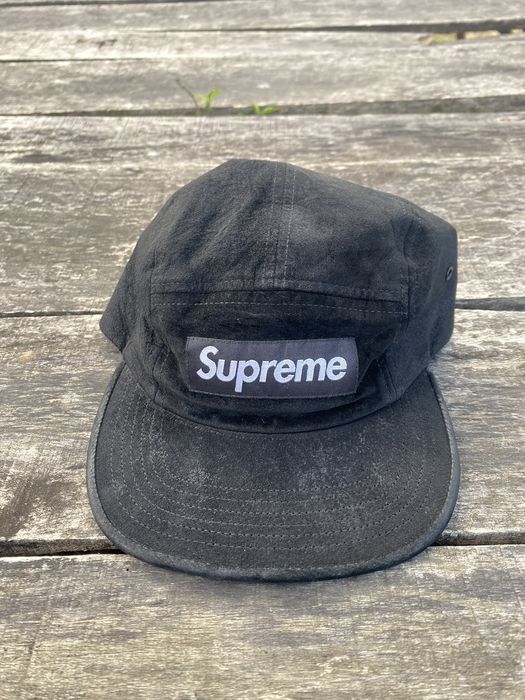 Supreme supreme suede camp cap black | Grailed