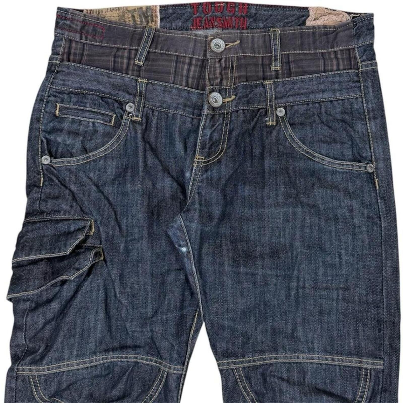 True Religion Rare Vintage Double waist Tough jeansmith denim jeans Size US 35 - 5 Thumbnail