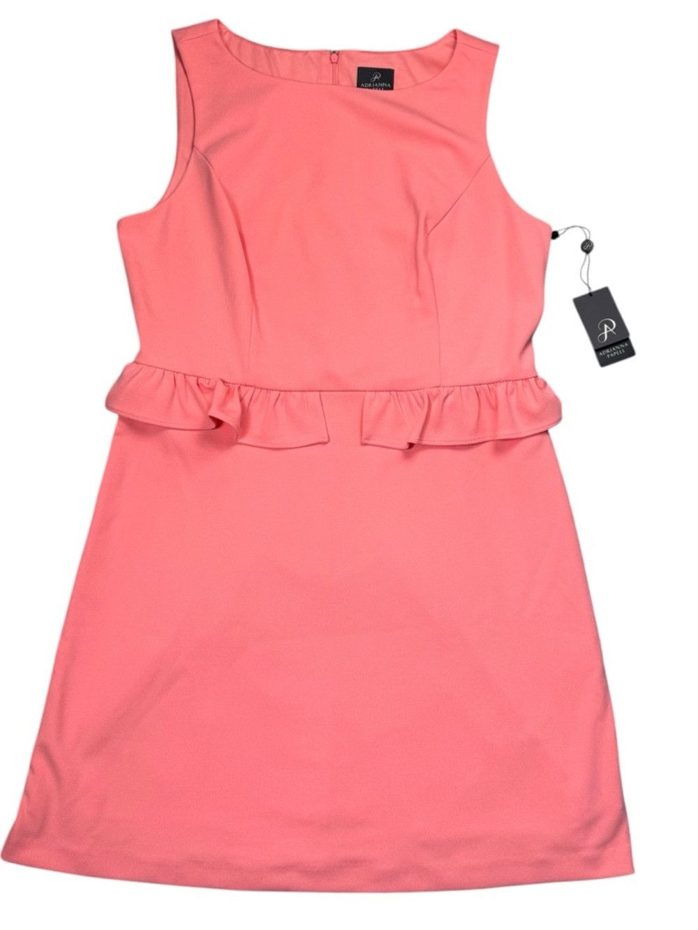 Adrianna Papell NWT New $129 Adrianna Papell Boat-Neck Ruffle-Waist Sheath Size XXL / US 16-18 / IT 52-54 - 3 Thumbnail