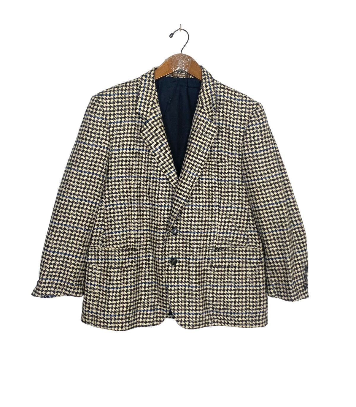 Givenchy Rare‼️ Vintage Givenchy Paris Houndstooth Wool Blazer Size US M / EU 48-50 / 2 - 1 Thumbnail