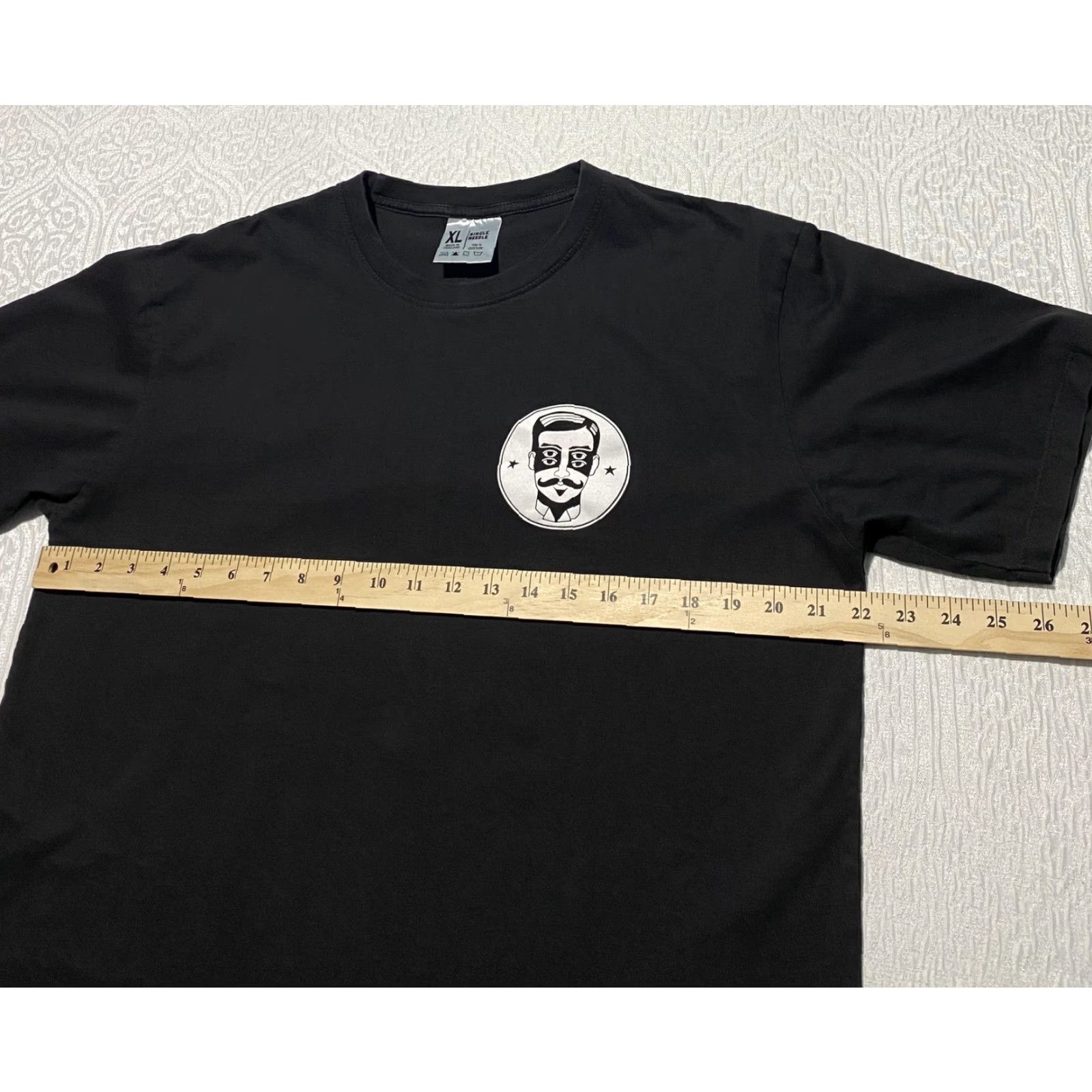 Needles Single Needle Shirt Mens XL Black Colorful Tattoo Skull Art Graphic Four Eyes Size US XL / EU 56 / 4 - 4 Thumbnail