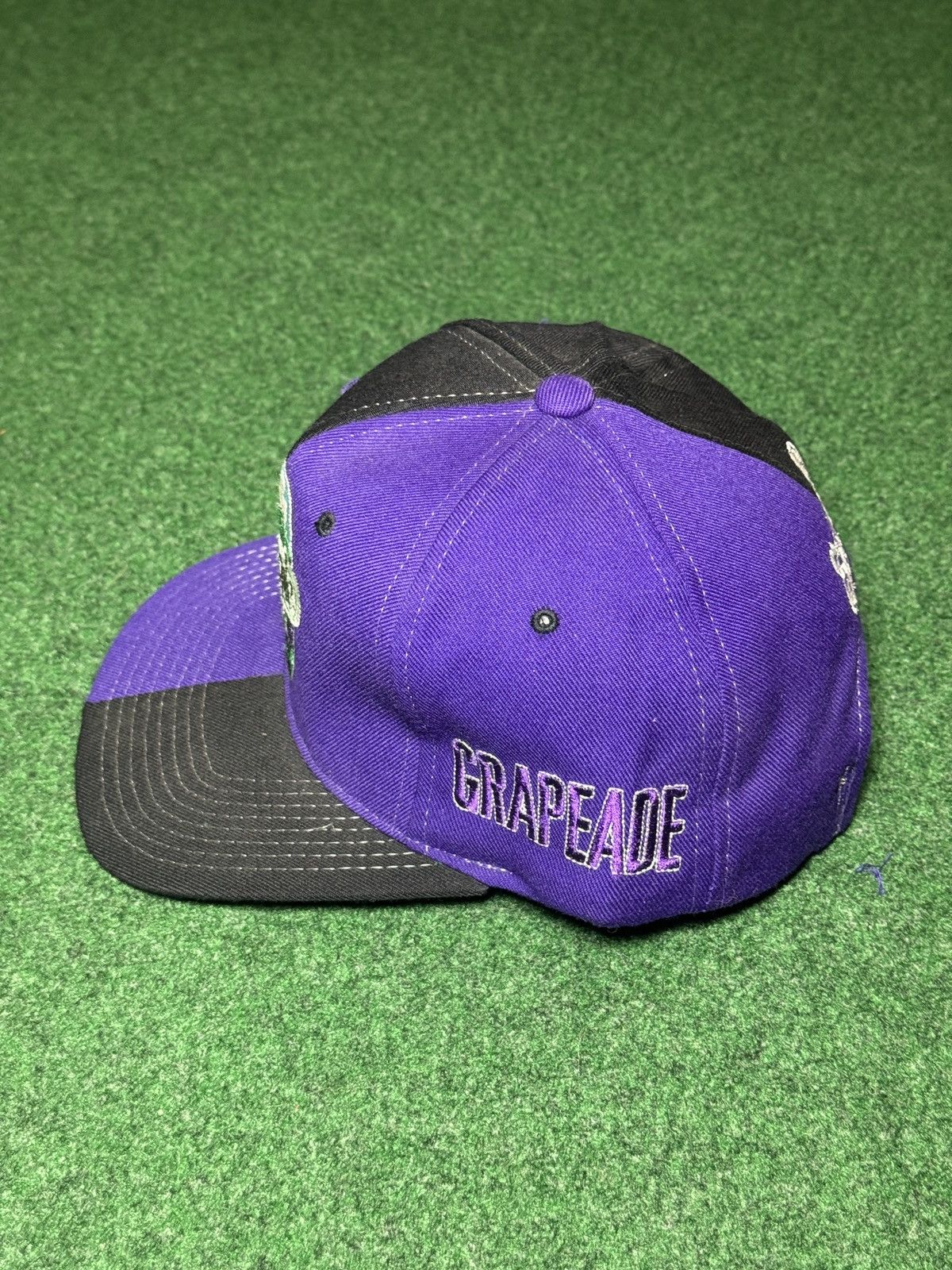 Yupong Vintage Snapple Grapeade Wool Sopranos 90s Snapback Hat Size ONE SIZE - 2 Thumbnail