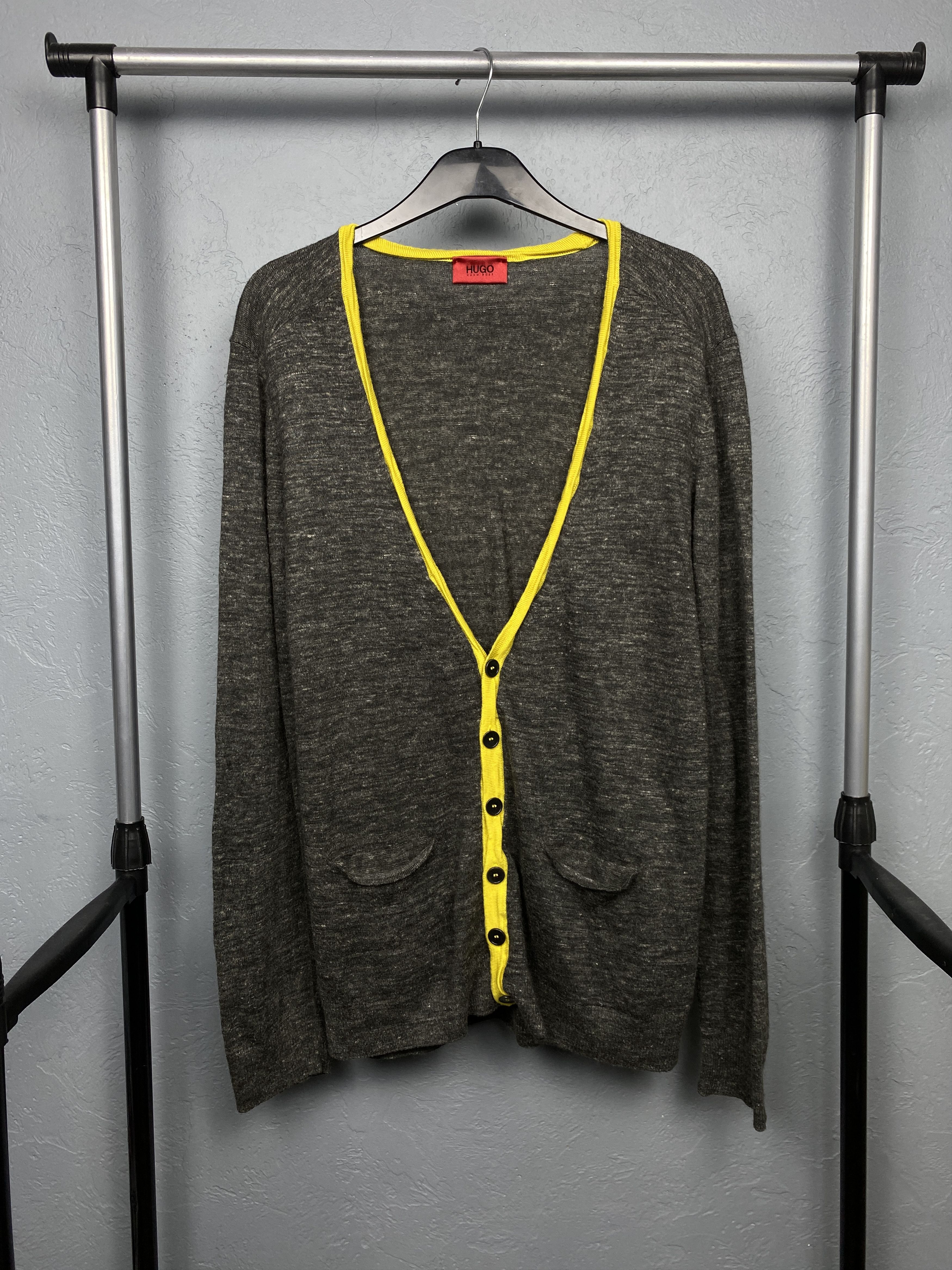 Hugo Boss Hugo Boss Vintage Mens Wool+Linen Cardigan Sweater Size US L / EU 52-54 / 3 - 1 Thumbnail