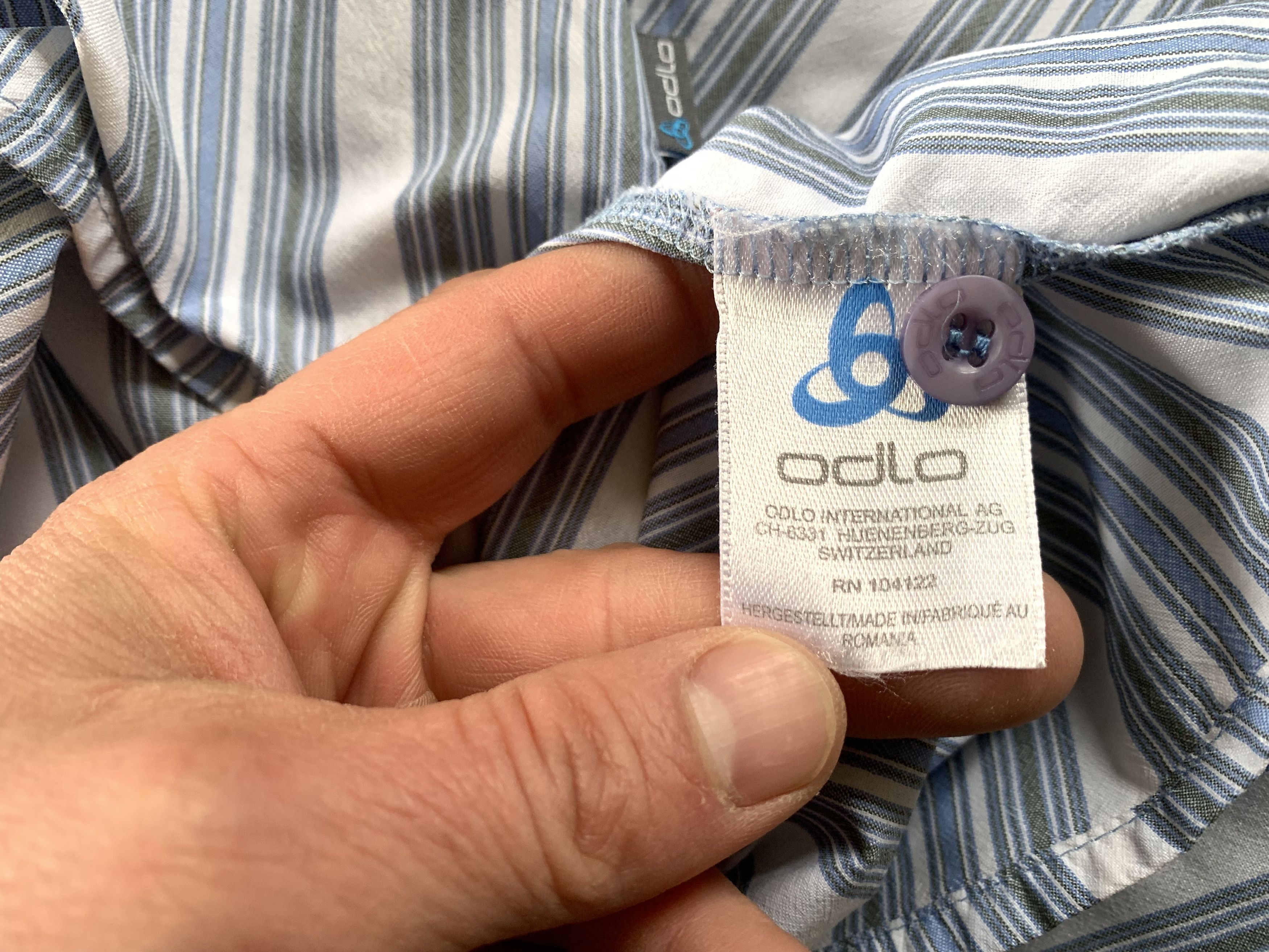 Odlo Odlo Men's Ultra Light Stripe Treking Short Sleeve Shirt Size US L / EU 52-54 / 3 - 7 Thumbnail