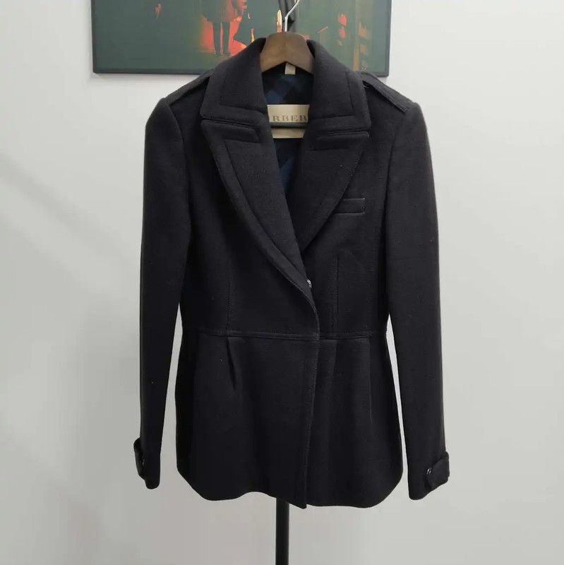 Burberry Burberry Women's Black Wool Winter Jacket Size L / US 10 / IT 46 - 1 Thumbnail