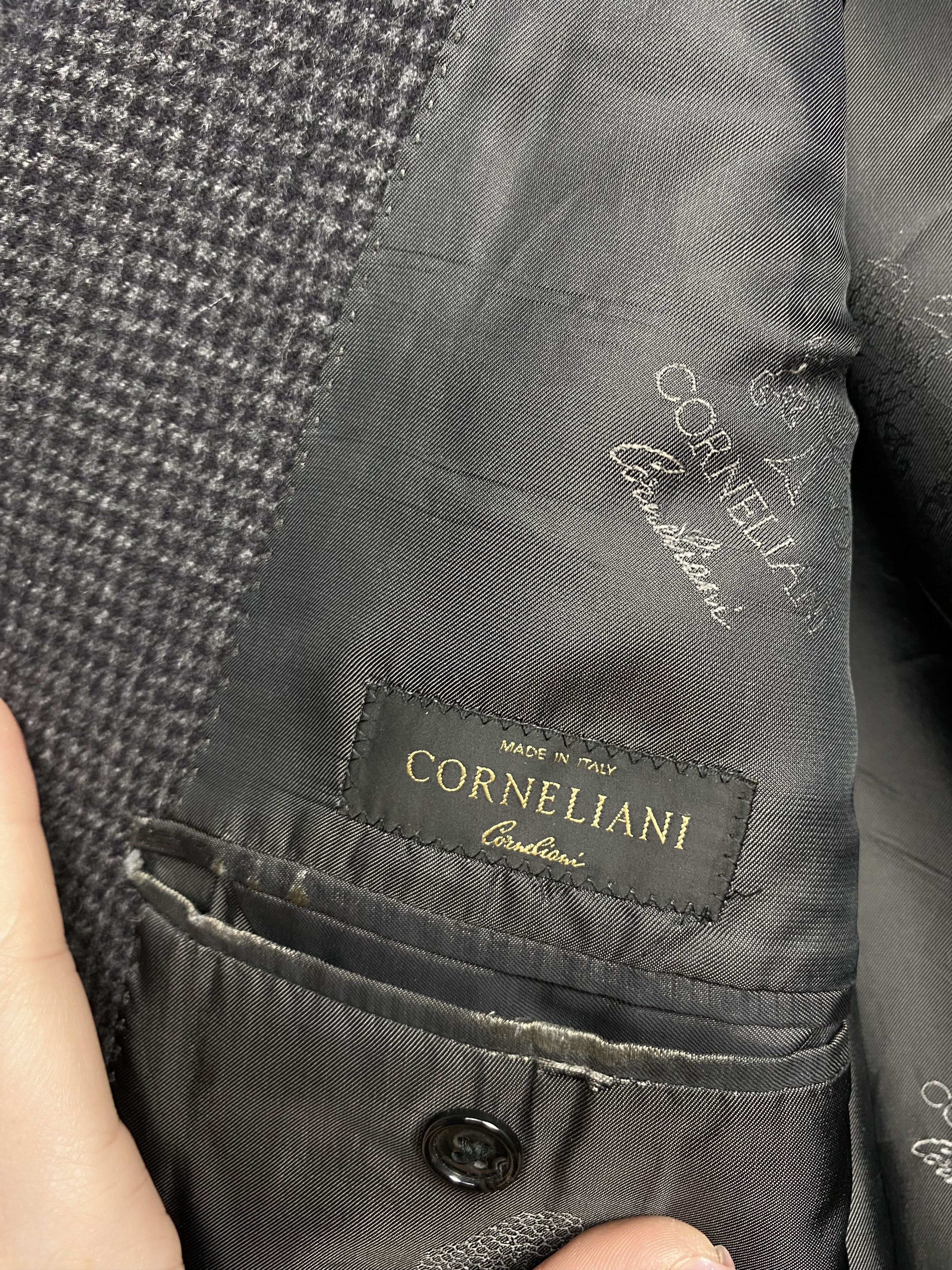 Corneliani × Vintage Corneliani Vintage Mens Wool Blazer Jacket Size US XL / EU 56 / 4 - 4 Thumbnail