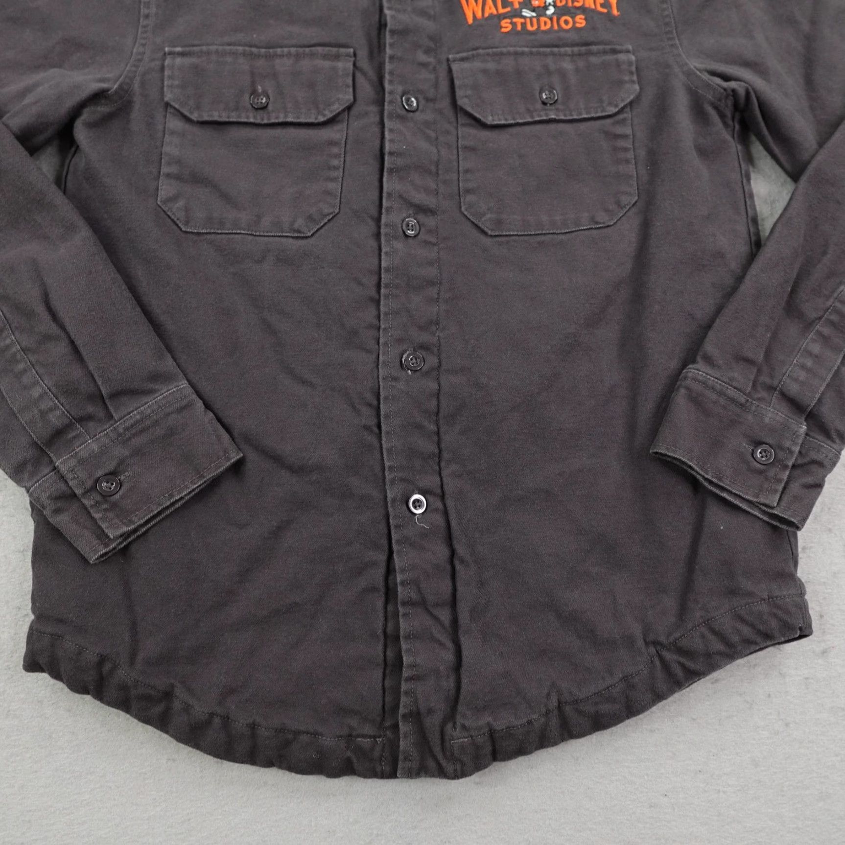 Disney Disney Jacket Mens Small Gray Quilted Lined Mickey Mouse Shirt Shacket Button Up Size US S / EU 44-46 / 1 - 3 Thumbnail