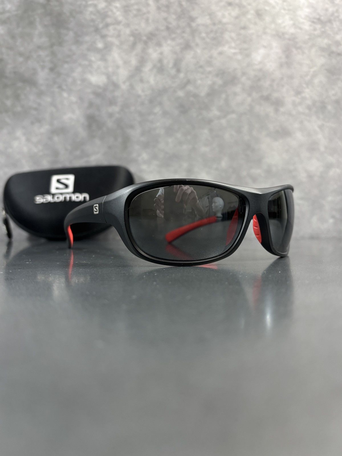 Salomon × Vintage 2000s Salomon Sunglasses Y2K Vintage Sport Wrap Case Italy Size ONE SIZE - 2 Thumbnail