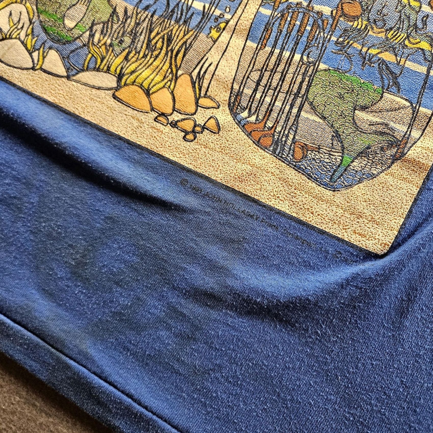 Vintage Vintage SSI Waterhole Golf Cartoon Graphic Mens XL Blue Shirt Size US XL / EU 56 / 4 - 3 Thumbnail