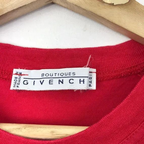 Givenchy Vtg GIVENCHY BOUTIQUE PARIS Embroidery Logo Tee Shirt Size US S / EU 44-46 / 1 - 5 Thumbnail