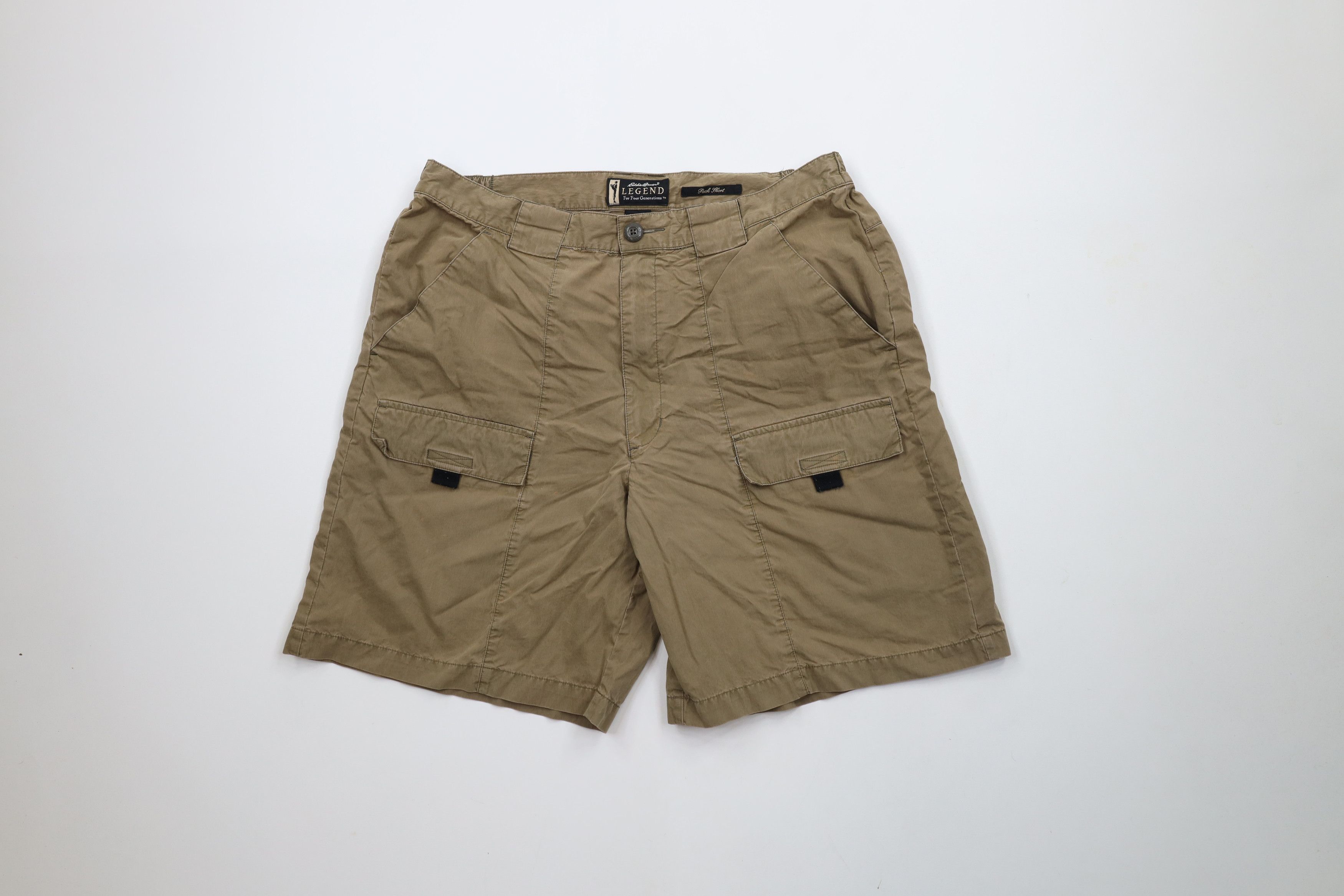 Eddie Bauer × Vintage Vintage 90s Y2K Eddie Bauer Packable Hiking Cargo Shorts Size US 36 / EU 52 - 1 Thumbnail